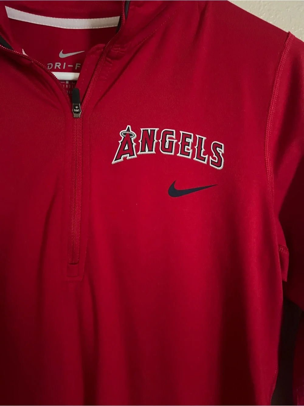 Nike Red 'Angels' Quarter-Zip Pullover